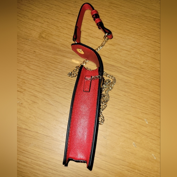 ❤️‍🔥Christian Louboutin Red Lipstick Case w gold tone chain - Picture 11 of 15